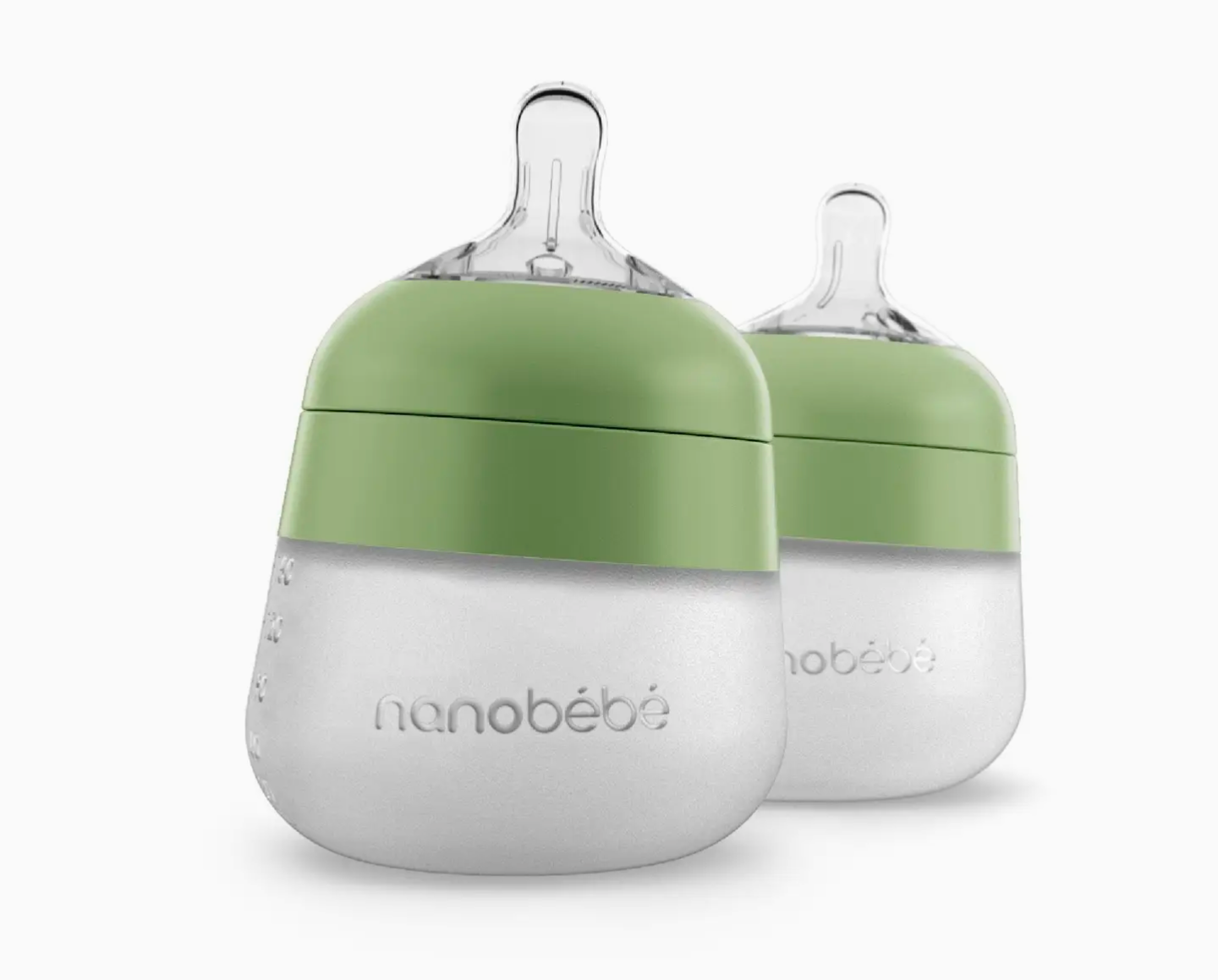 Nanobebe Silicone Bottles 5oz-Sage