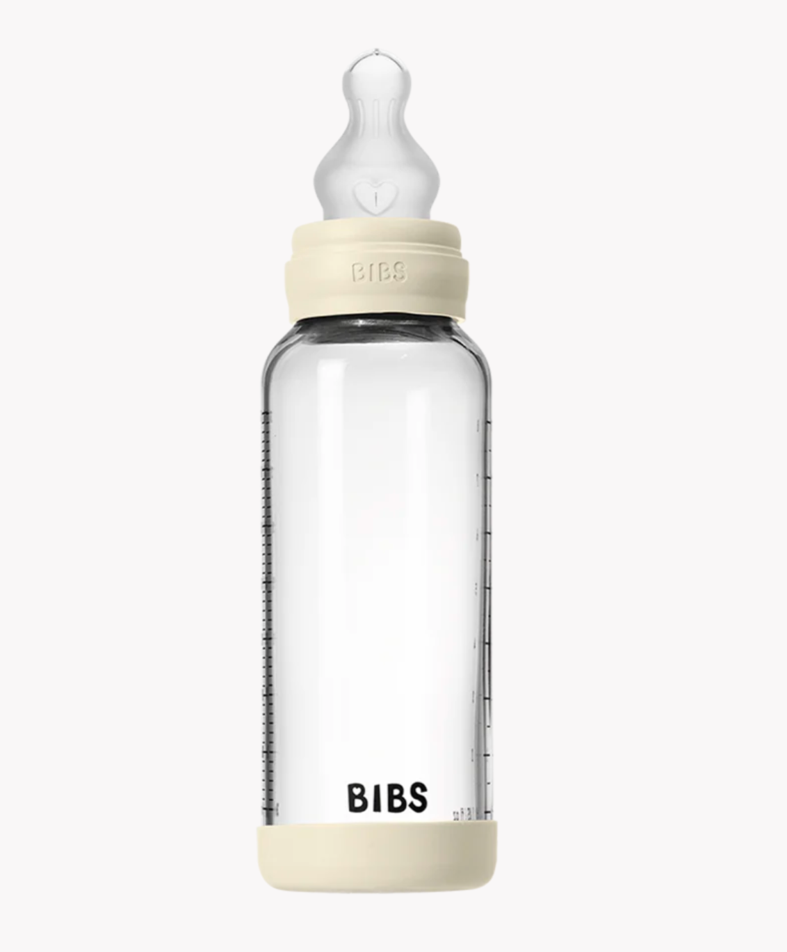 Bibs World Glass Bottle Set 8oz Silicone-Ivory