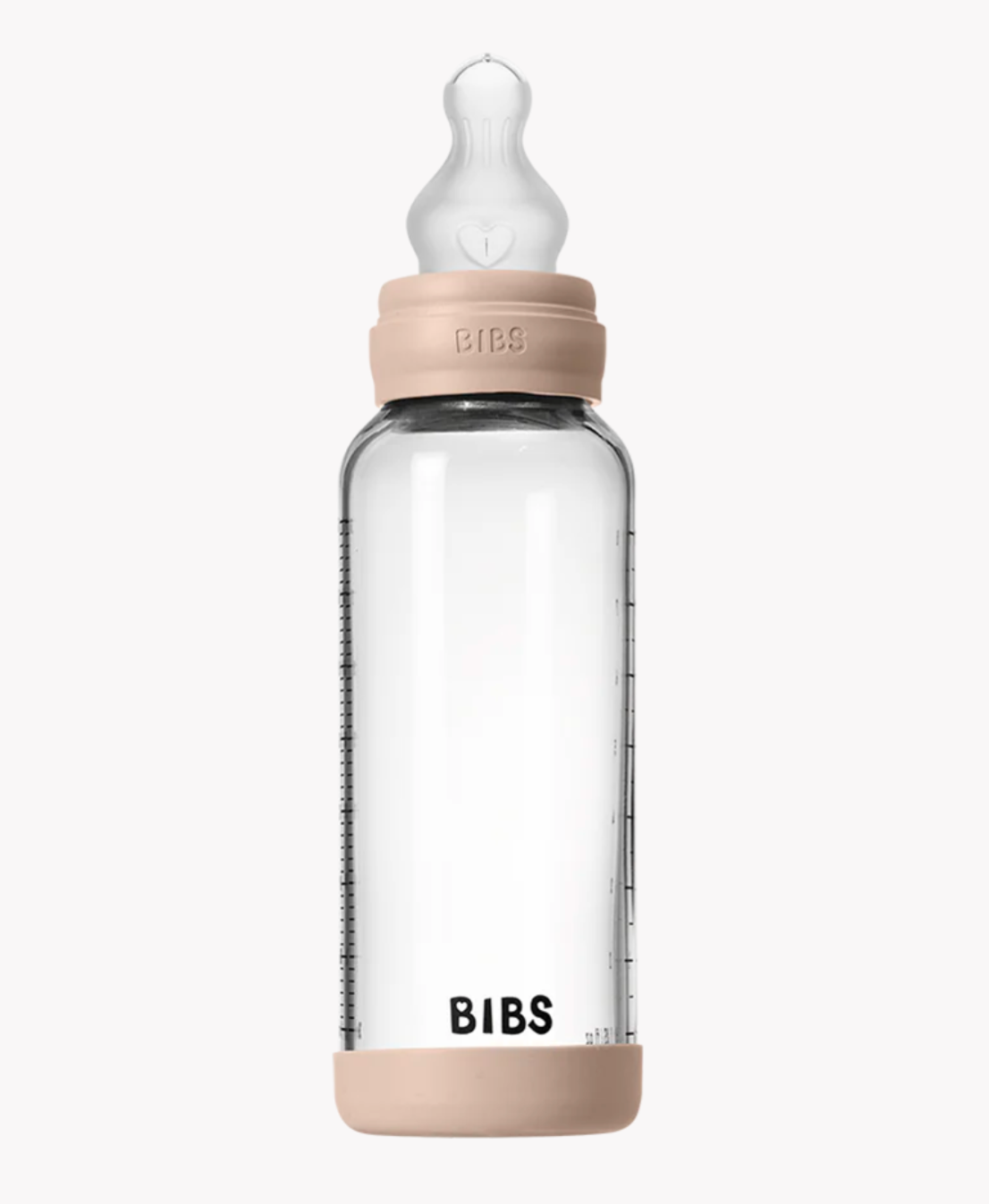 Bibs World Glass Bottle Set 8oz Silicone-Blush