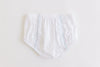 Terry Tots Diaper Cover in White with Blue Trim 0-3 MONTHS
