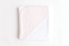 Terry Tots Hooded Towel in White with Pink Jacquard Bows