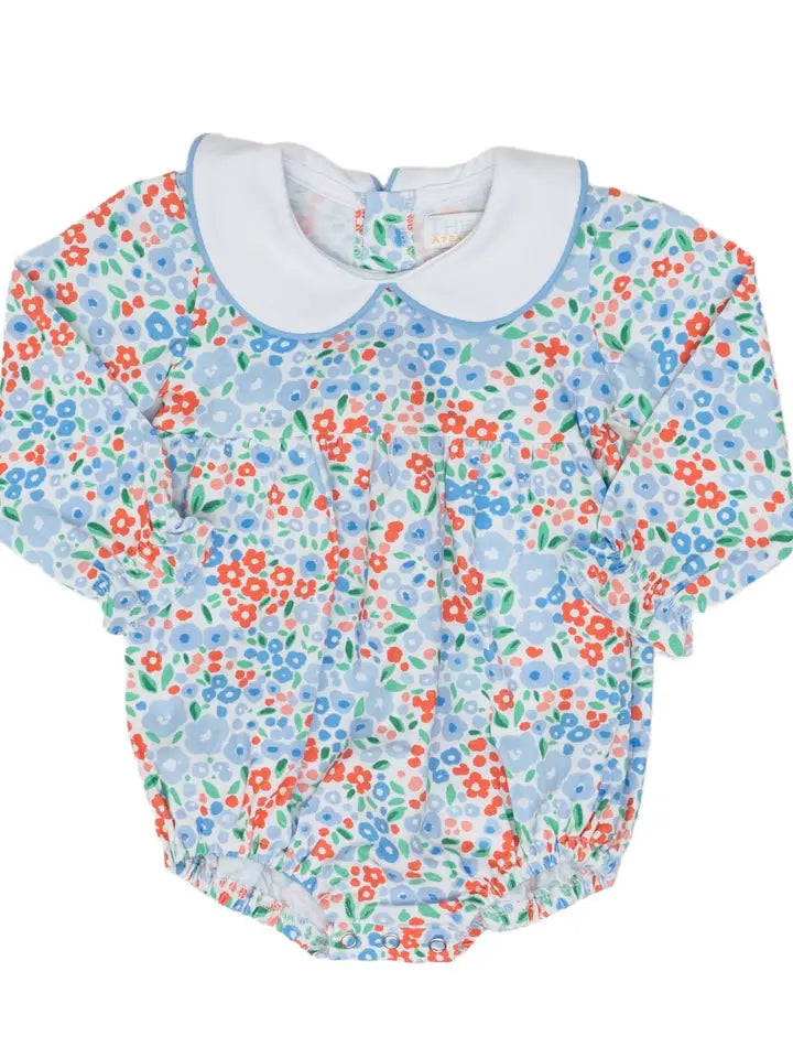 The Oaks Mary Mills Blue Red Floral Bubble