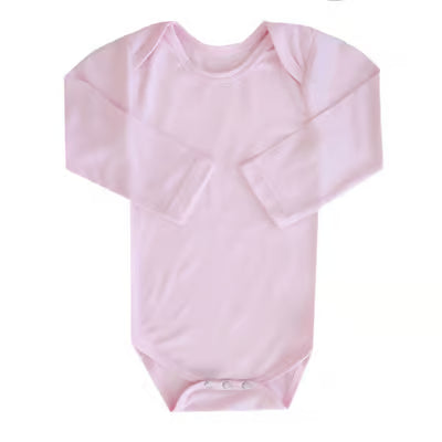 Copper Pearl Long Sleeve Bodysuit-Blossom in 3-6m