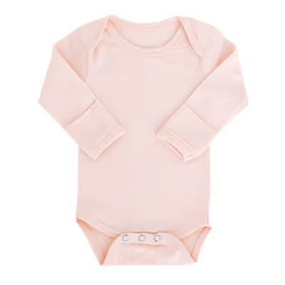 Copper Pearl Long Sleeve Bodysuit-Blush (3-6)
