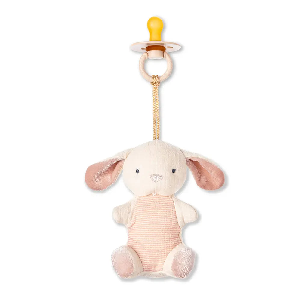 Itzy Ritzy Bitzy Pal Natural Rubber Pacifier & Plush- Bunny