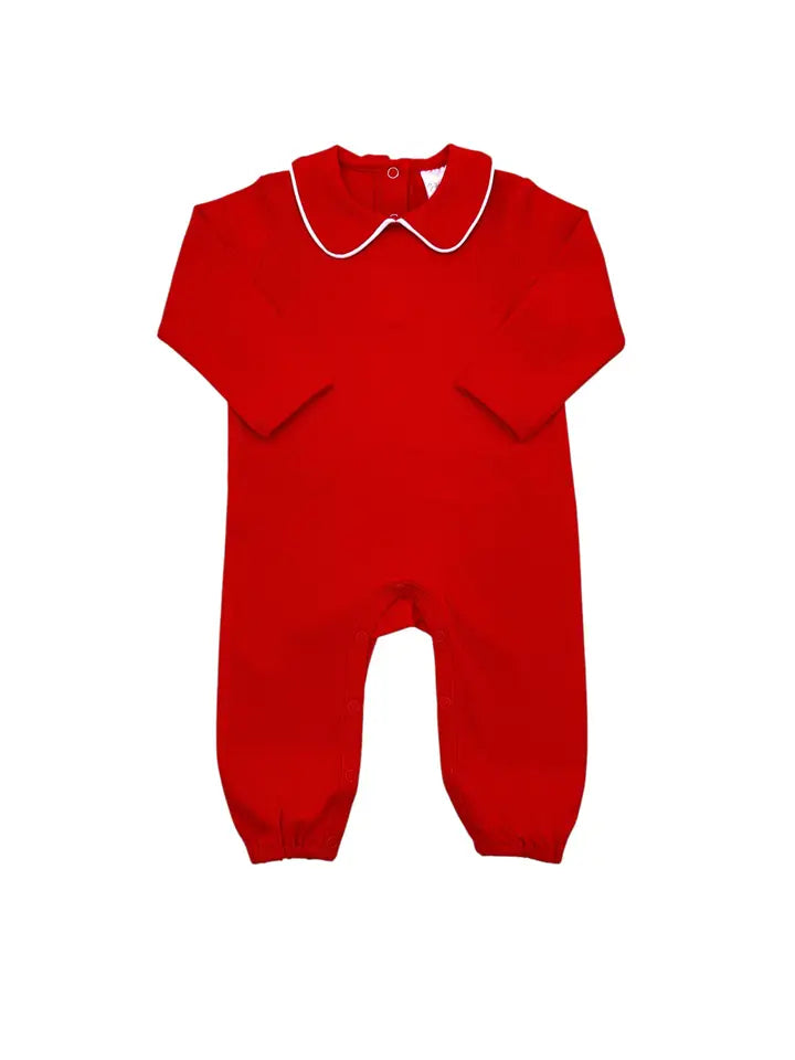 Red Long Sleeve Romper