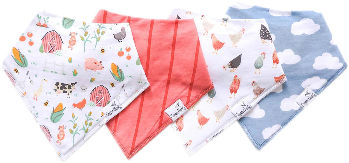 Copper Pearl Bandana Bib Set (Farmstead)