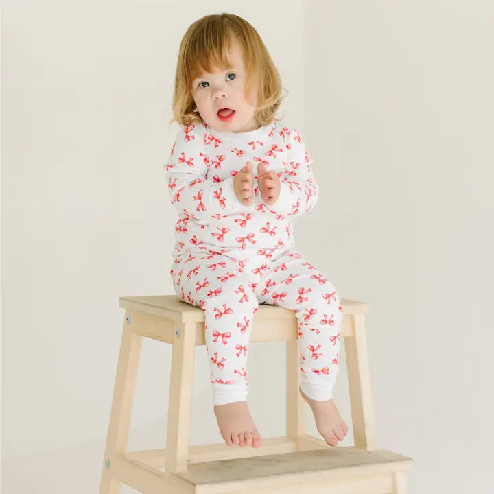 Magnolia Baby Scarlett Bows Long Pajamas