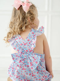Ruth and Ralph Periwinkle Poppy Floral Pinafore Bubble