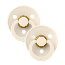 Bibs Colour Pacifier Two Pack - Ivory/Ivory Size Two