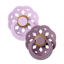Bibs Boheme Pacifier Two Pack - Violet Sky/Mauve Size One