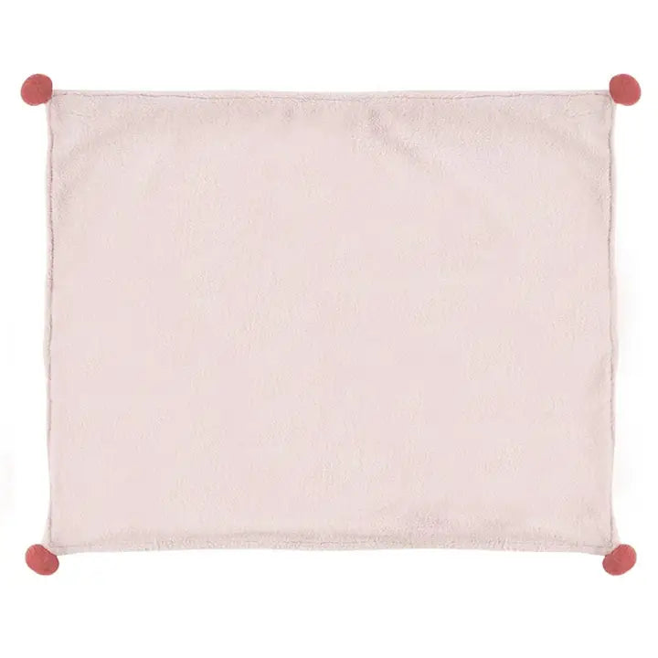Stephan Baby Plush Blanket with Pom Poms