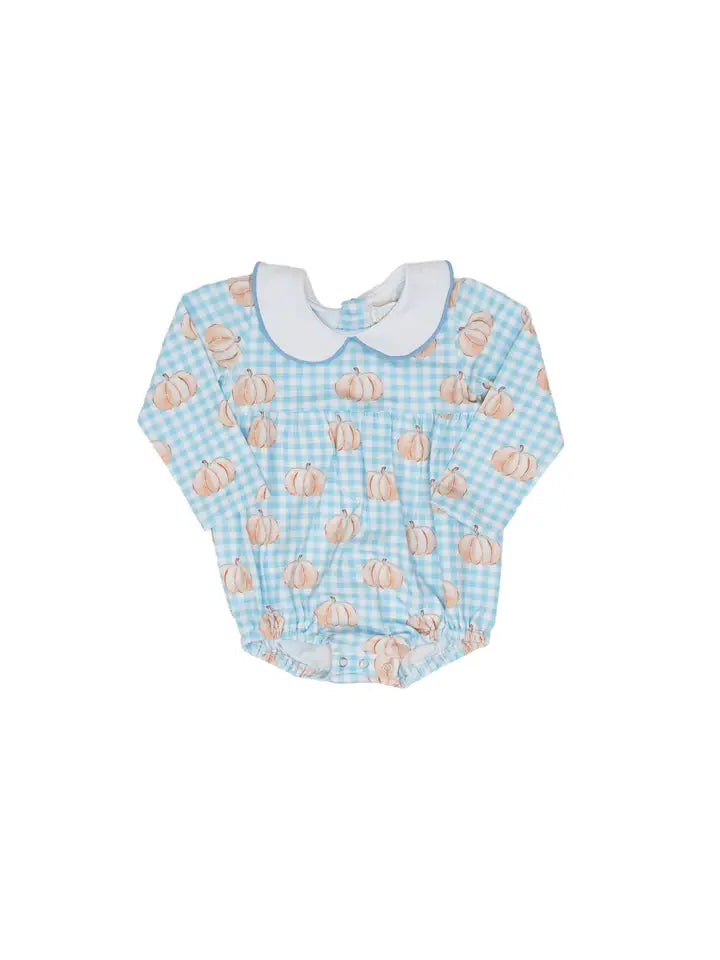 The Oaks Hank Blue Check Pumpkin Bubble- Boy