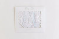Terry Tots Diaper Cover in White with Blue Trim 0-3 MONTHS