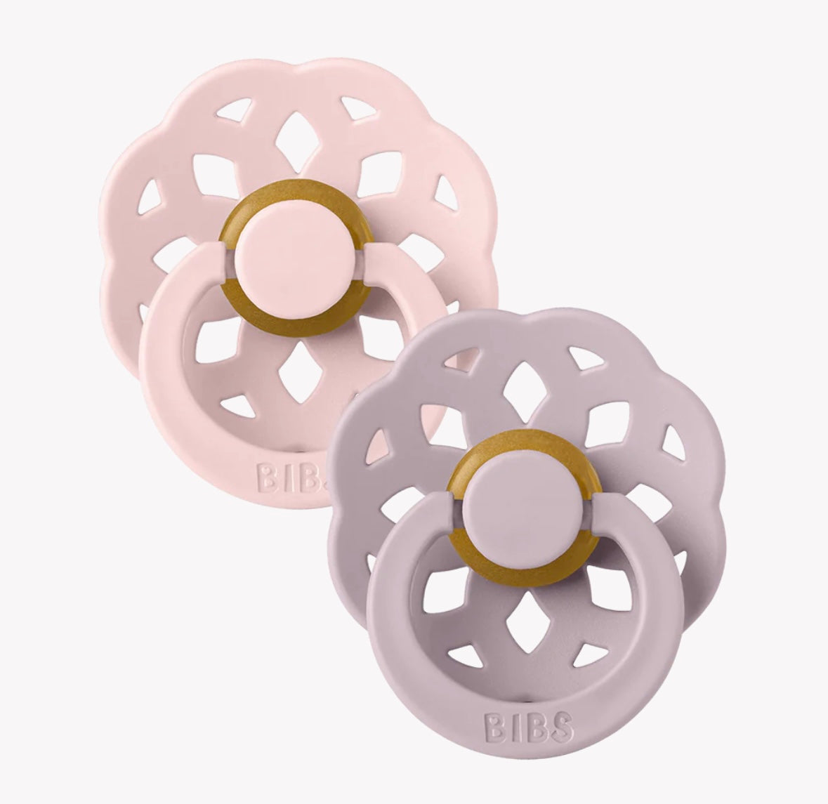 Bibs Boheme Latex Pacifier 2 pack- 0-6m Blossom/Dusky