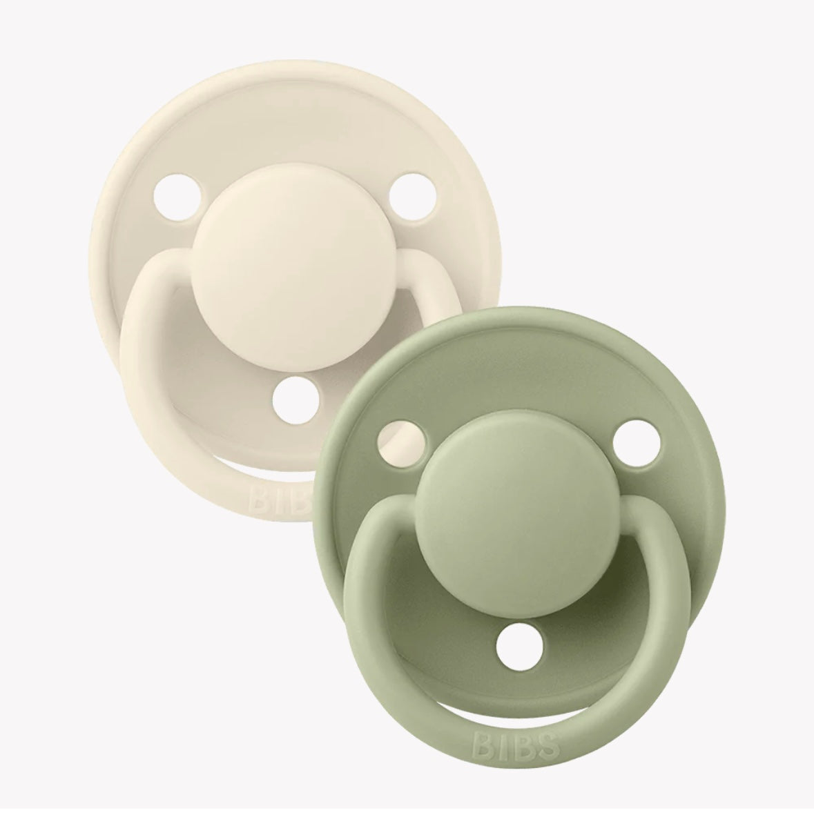 Bibs World DeLux Pacifiers-Ivory/Sage