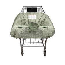 Boppy Shopping Cart Cover in Happy Green Leaf