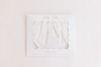 Terry Tots Diaper Cover in White Jacquard