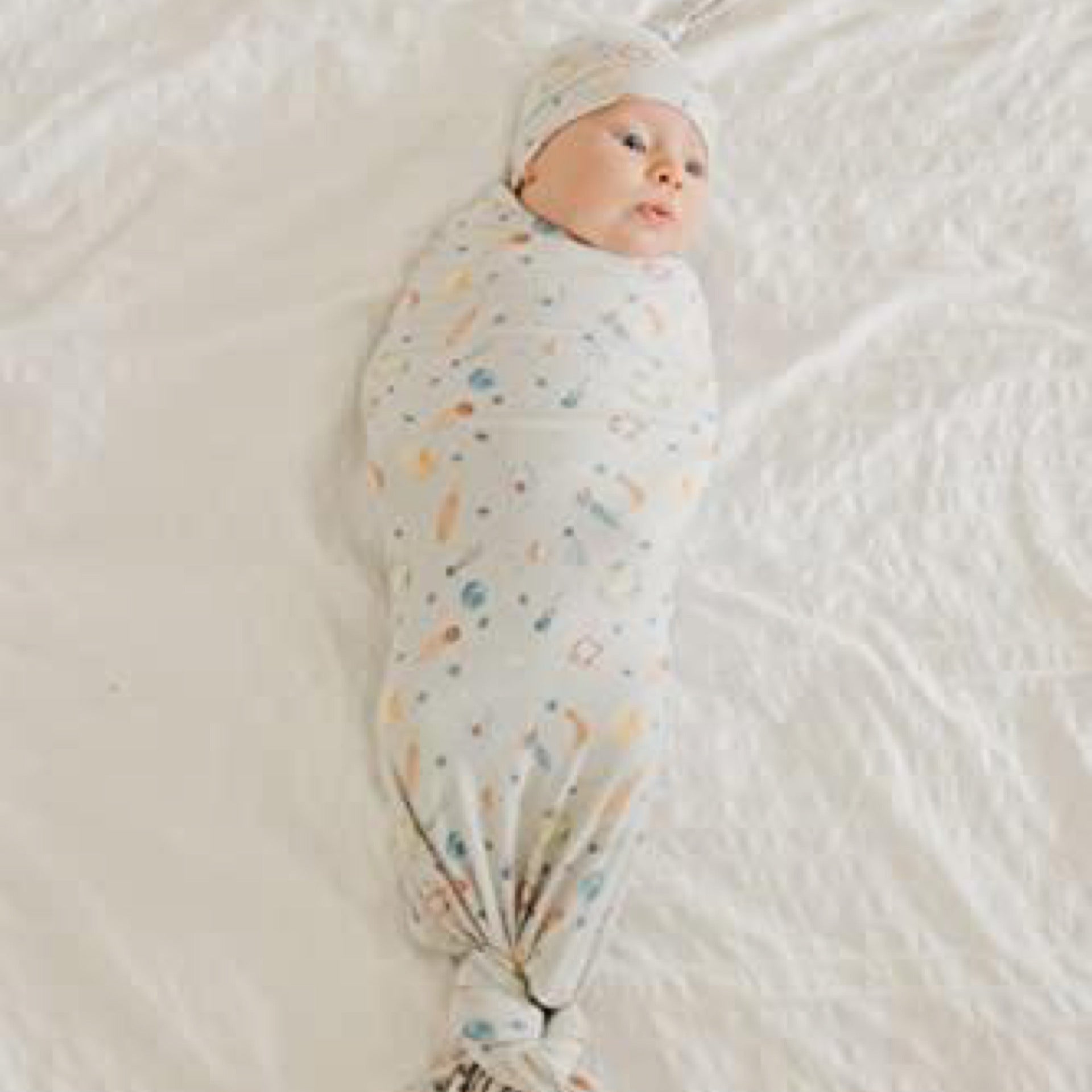 Copper Pearl Knit Swaddle Blanket-Cosmos