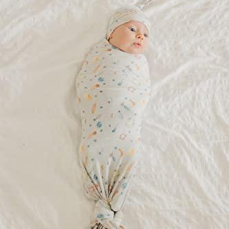 Copper Pearl Knit Swaddle Blanket-Cosmos
