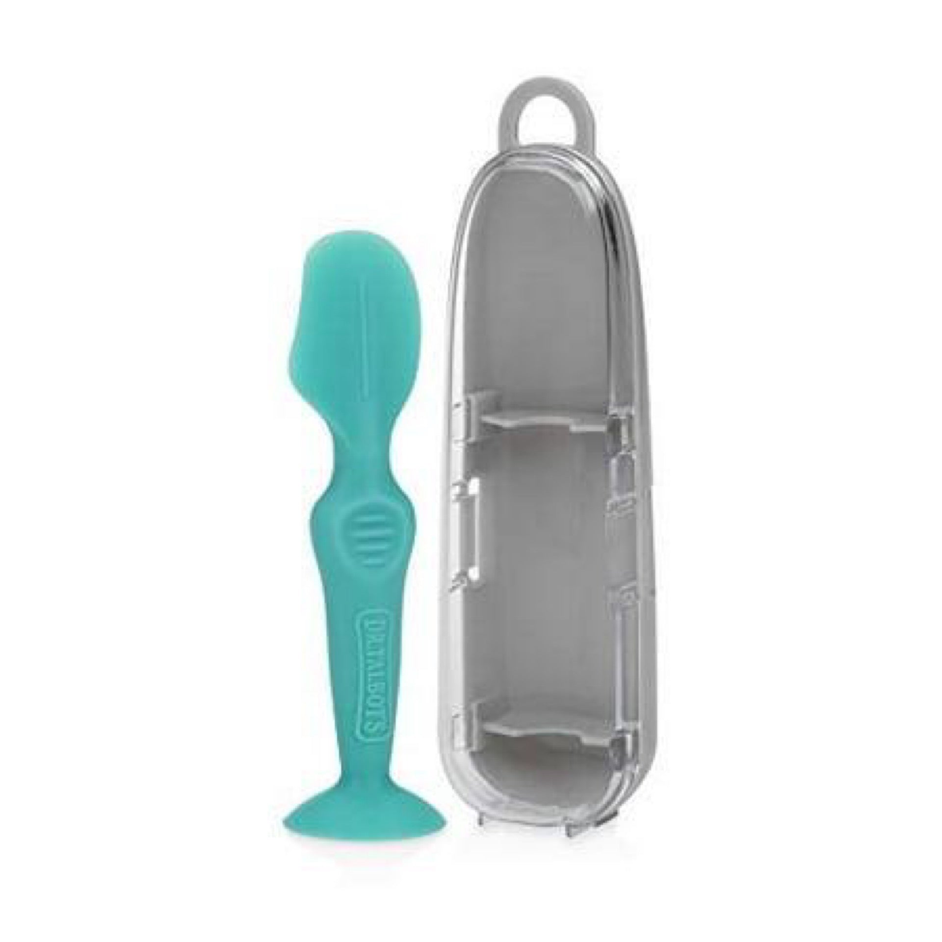 Dr. Talbot s Diaper Cream Soft Silicone Brush with Suction Base & Hygienic Case  Aqua  Blue  Mini Size