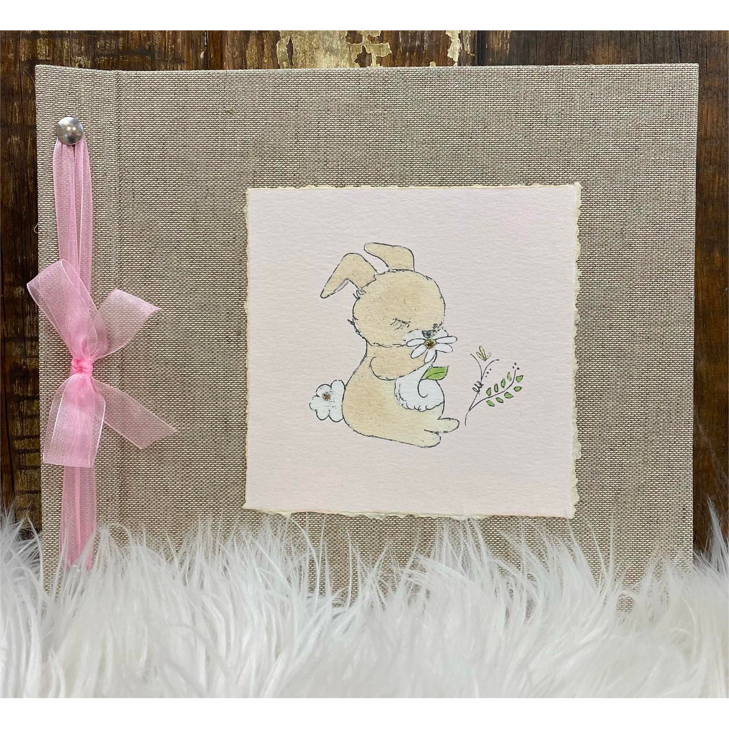 Hugs and Kisses Lavender Bunny Memory Book (Newborn-5th Birthday)