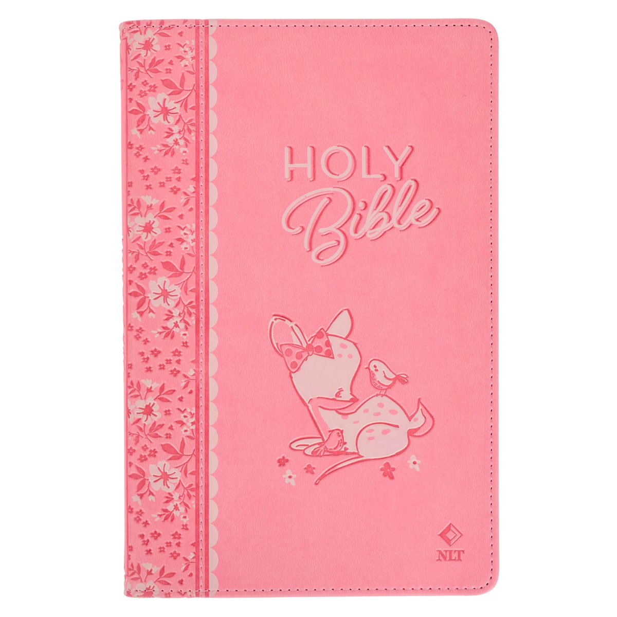 NLT Keepsake Holy Bible for Baby Girls Pink - (Leather Bound)