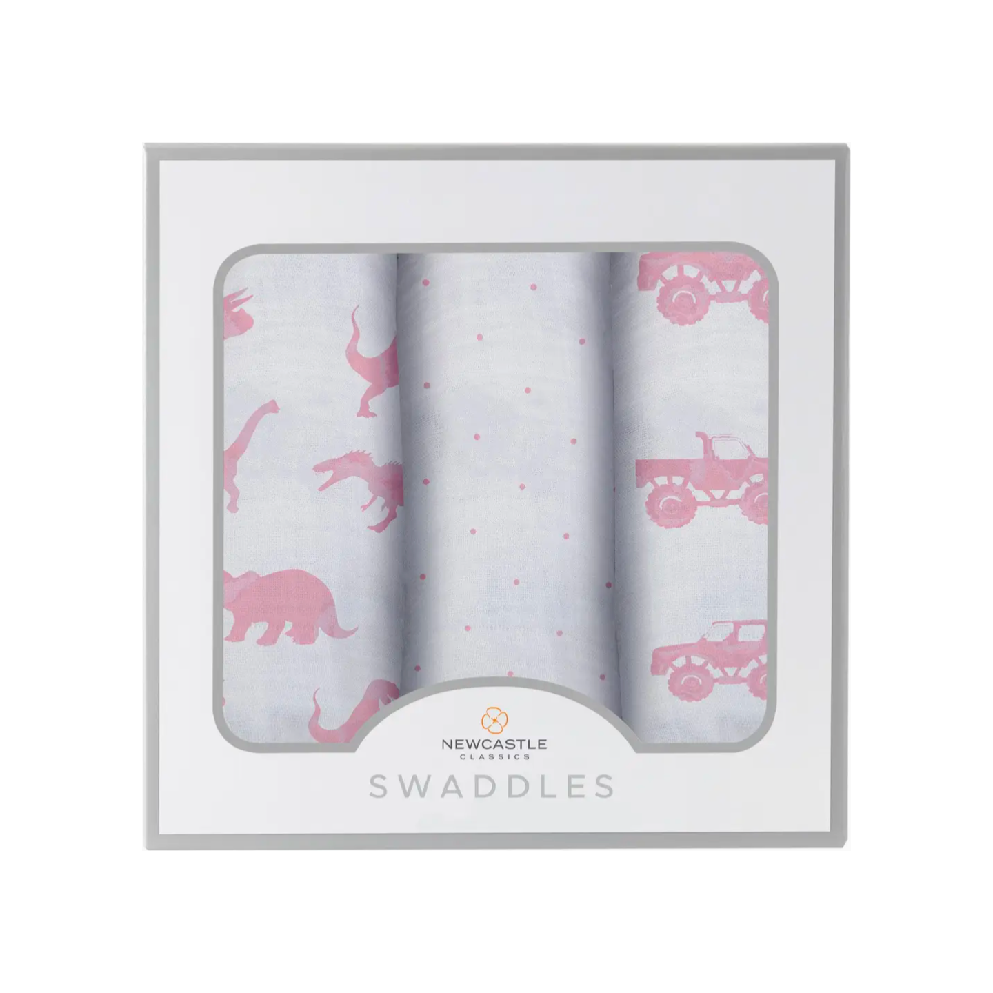 Newcastle Classics 3 Pack Swaddle Set (Pretty in Pink)