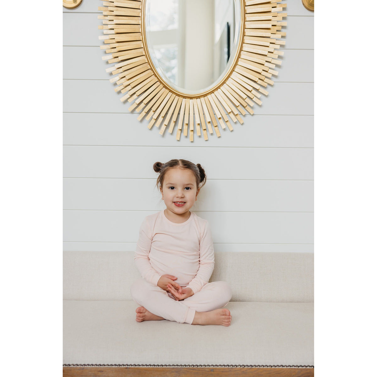 Copper Pearl Two Piece Long Sleeve Toddler Pajamas Blush (18m)