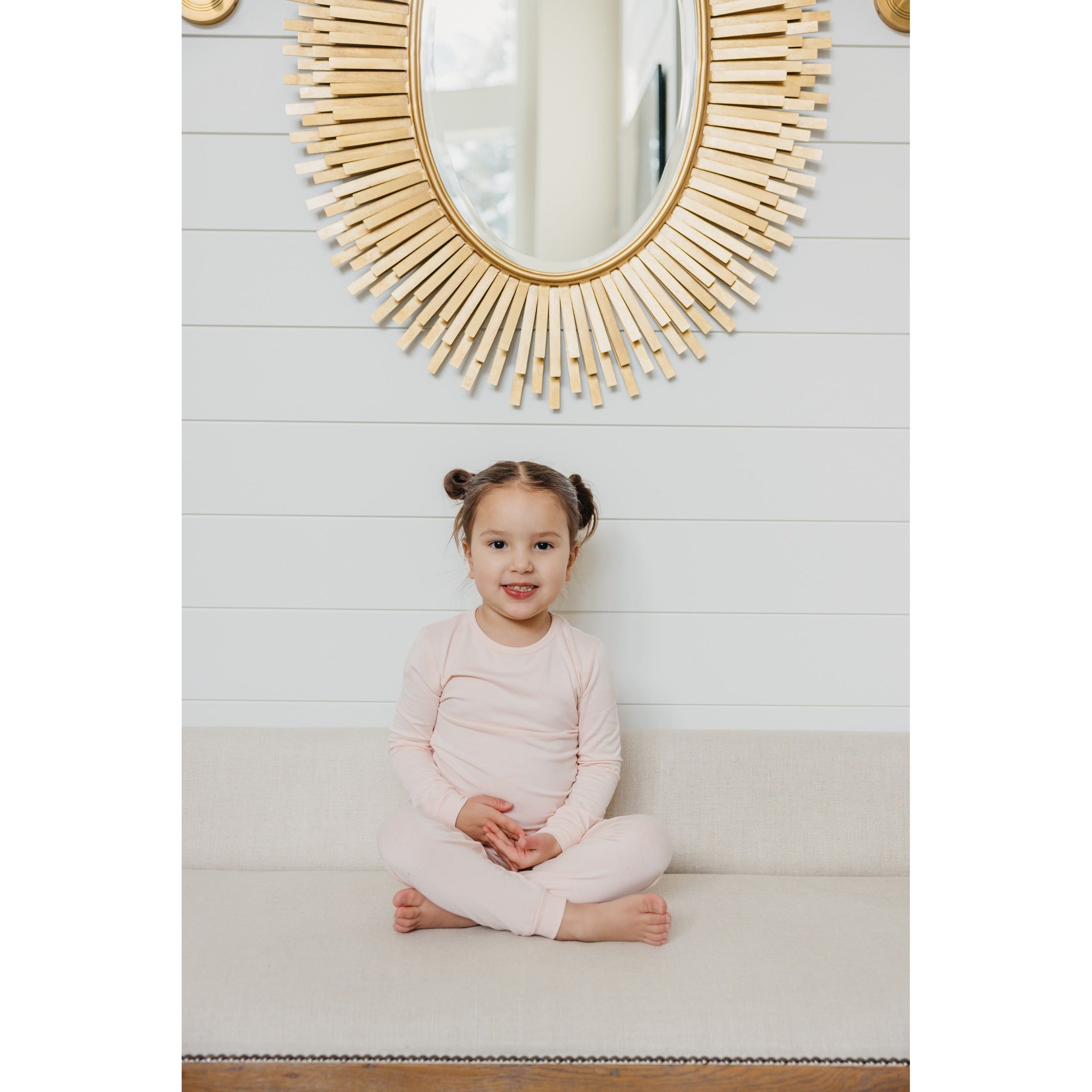 Copper Pearl Two Piece Long Sleeve Toddler Pajamas Blush (18m)