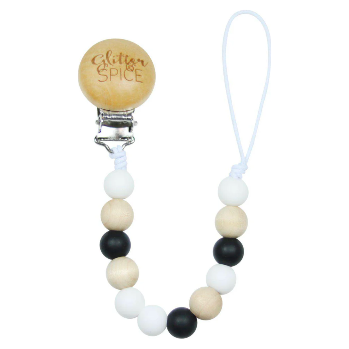 Glitter & Spice Silicone Pacifier Clip (Leah)