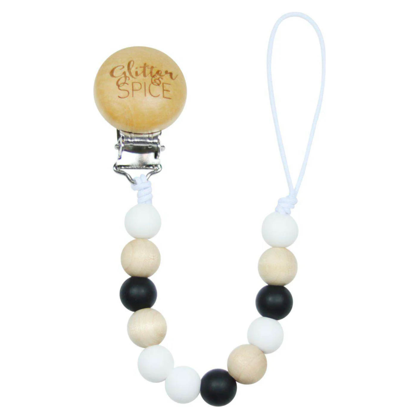 Glitter & Spice Silicone Pacifier Clip (Leah)