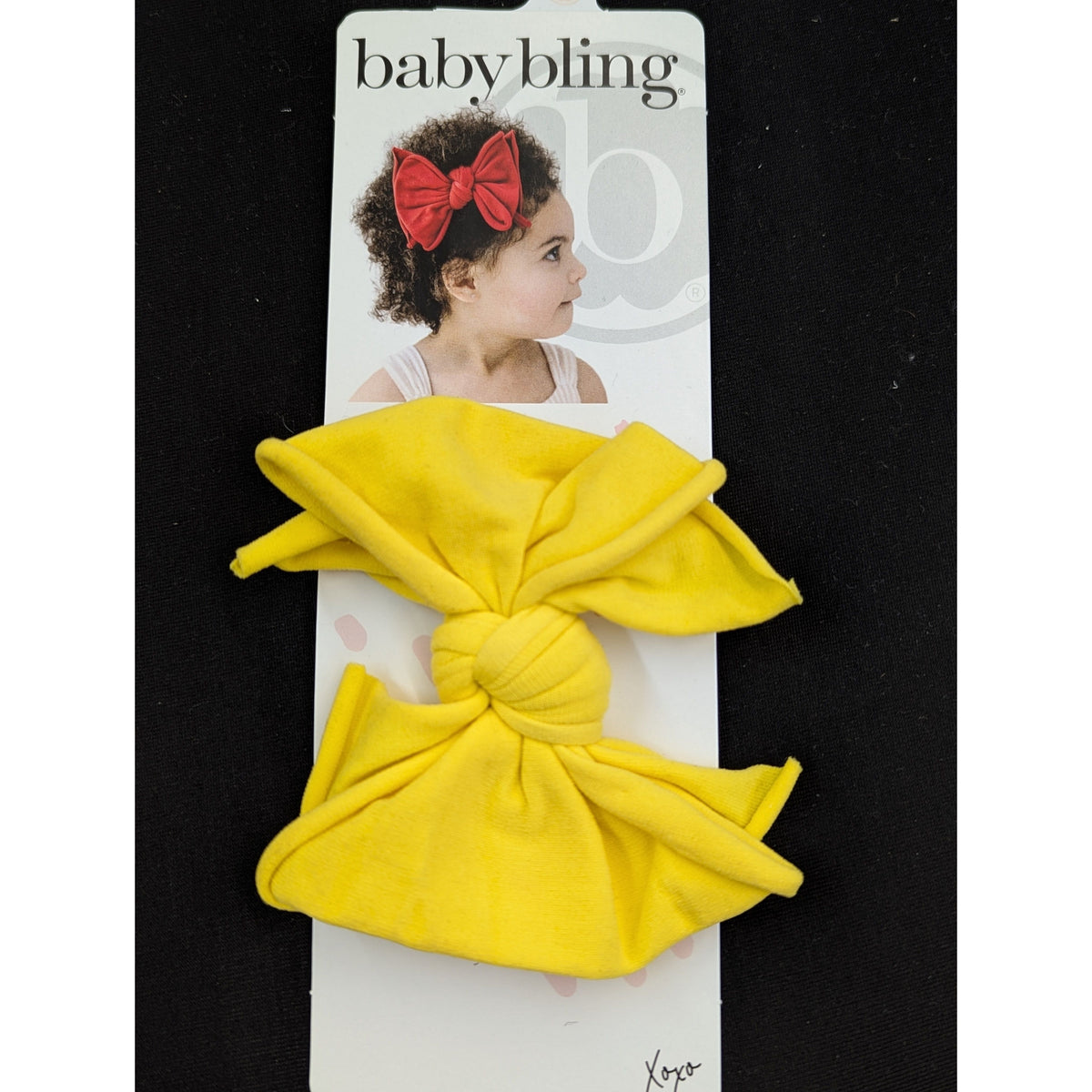 Baby Bling Bows- Fab Clip in Canary