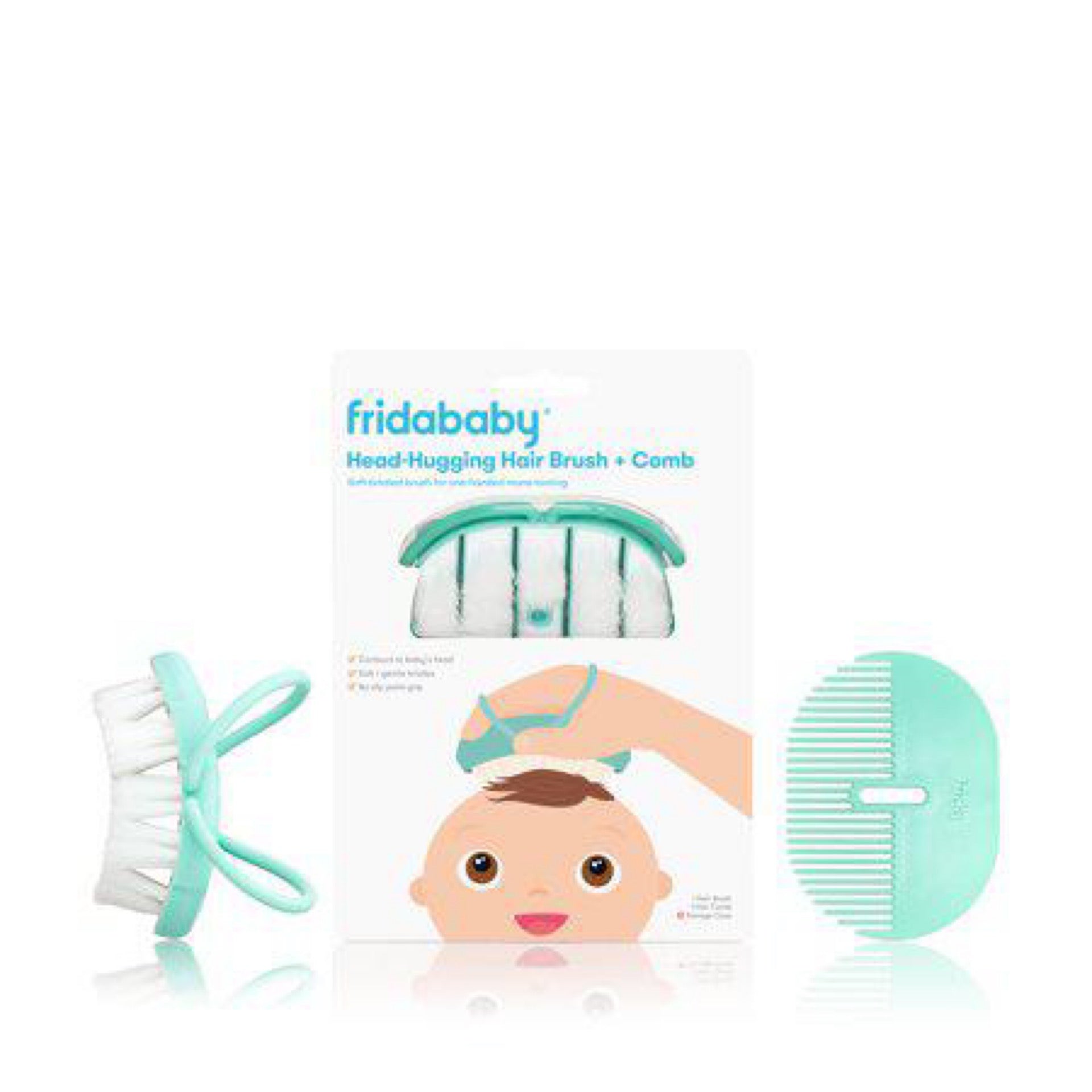 Frida Baby Head-Hugging Hairbrush + Styling Comb Set