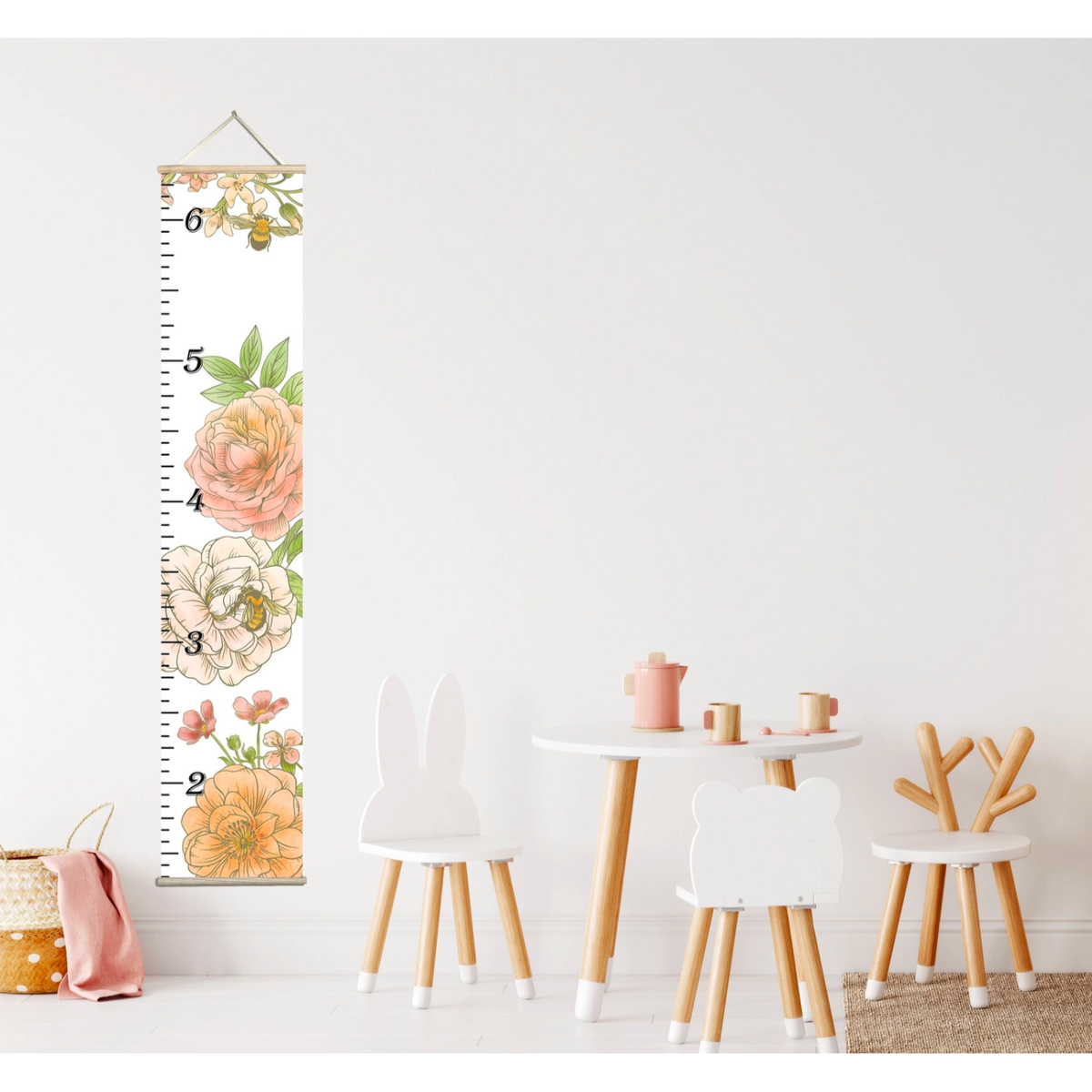 Honey Lemonade Growth Chart-Honey Bees and Flowers