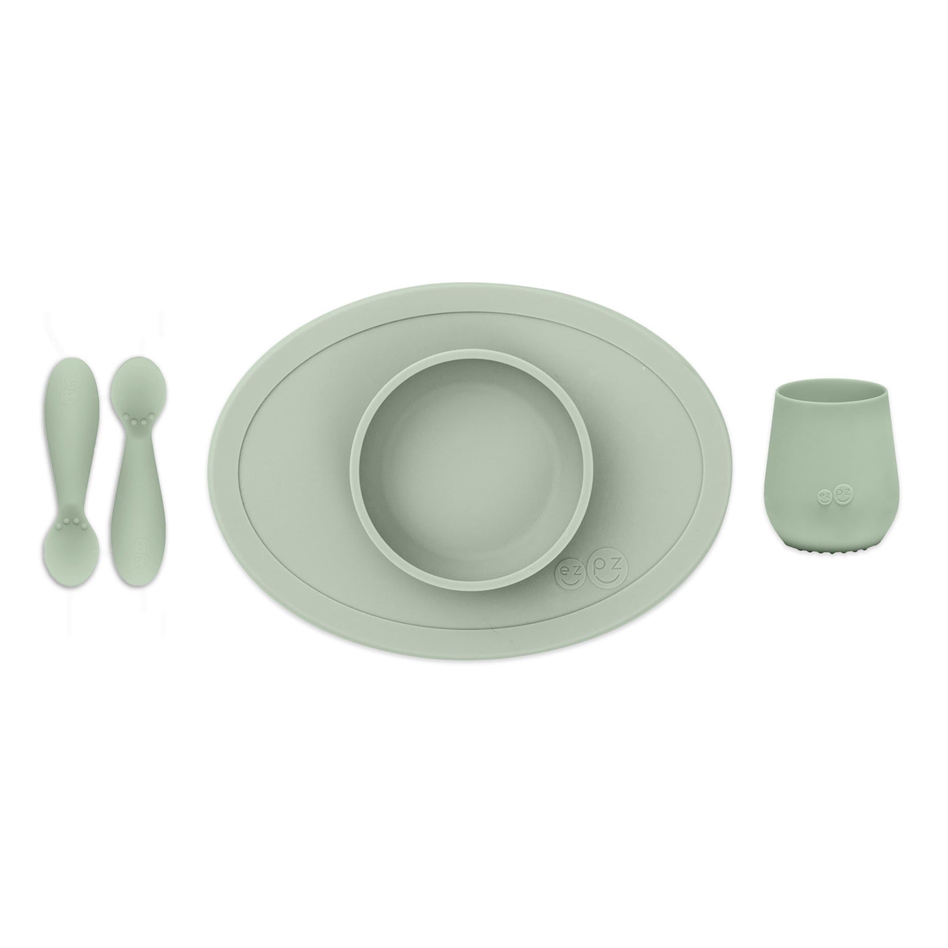 EZPZ First Food Dinnerware Set - Sage