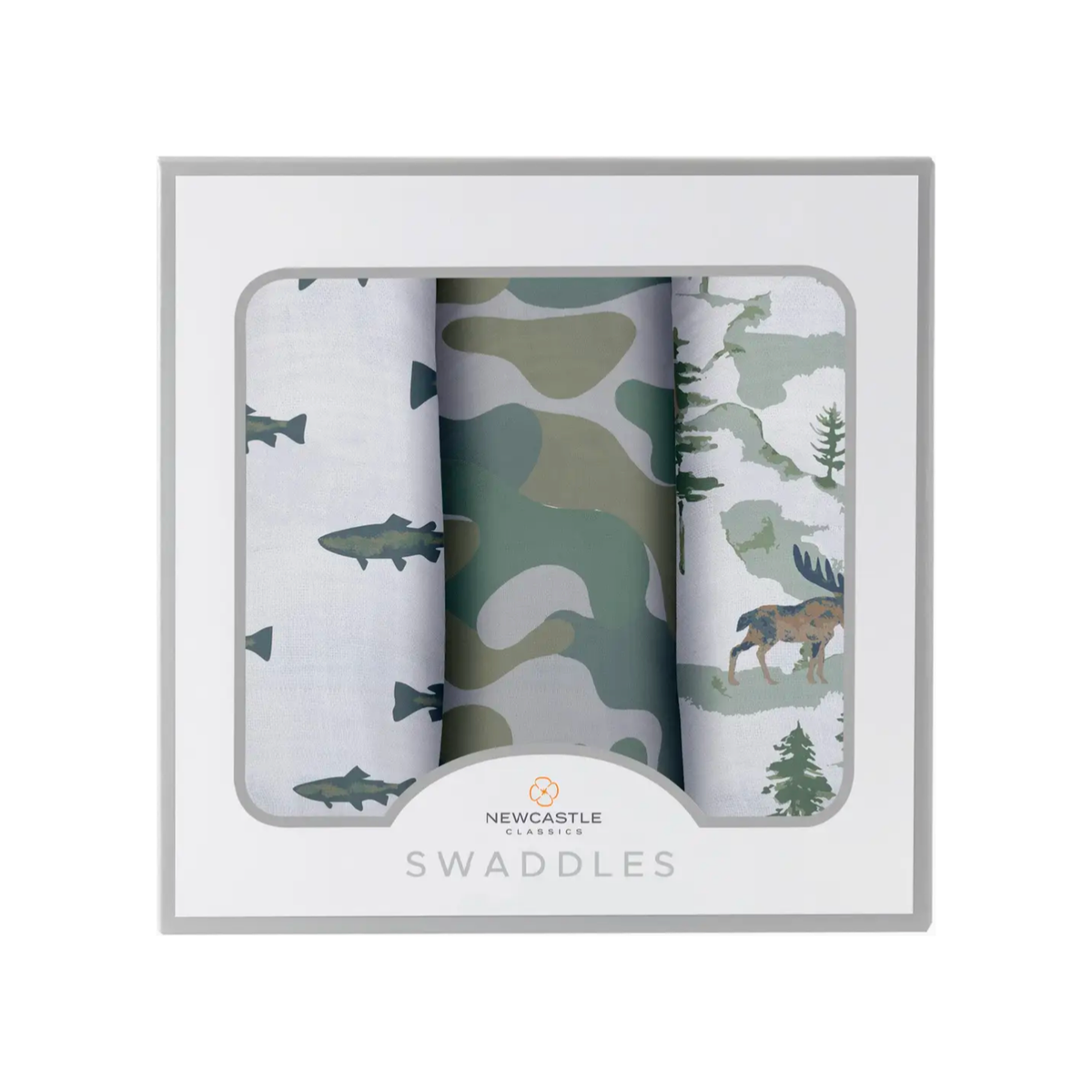 Newcastle Classics 3 Pack Swaddle Set (Gone Fishing)
