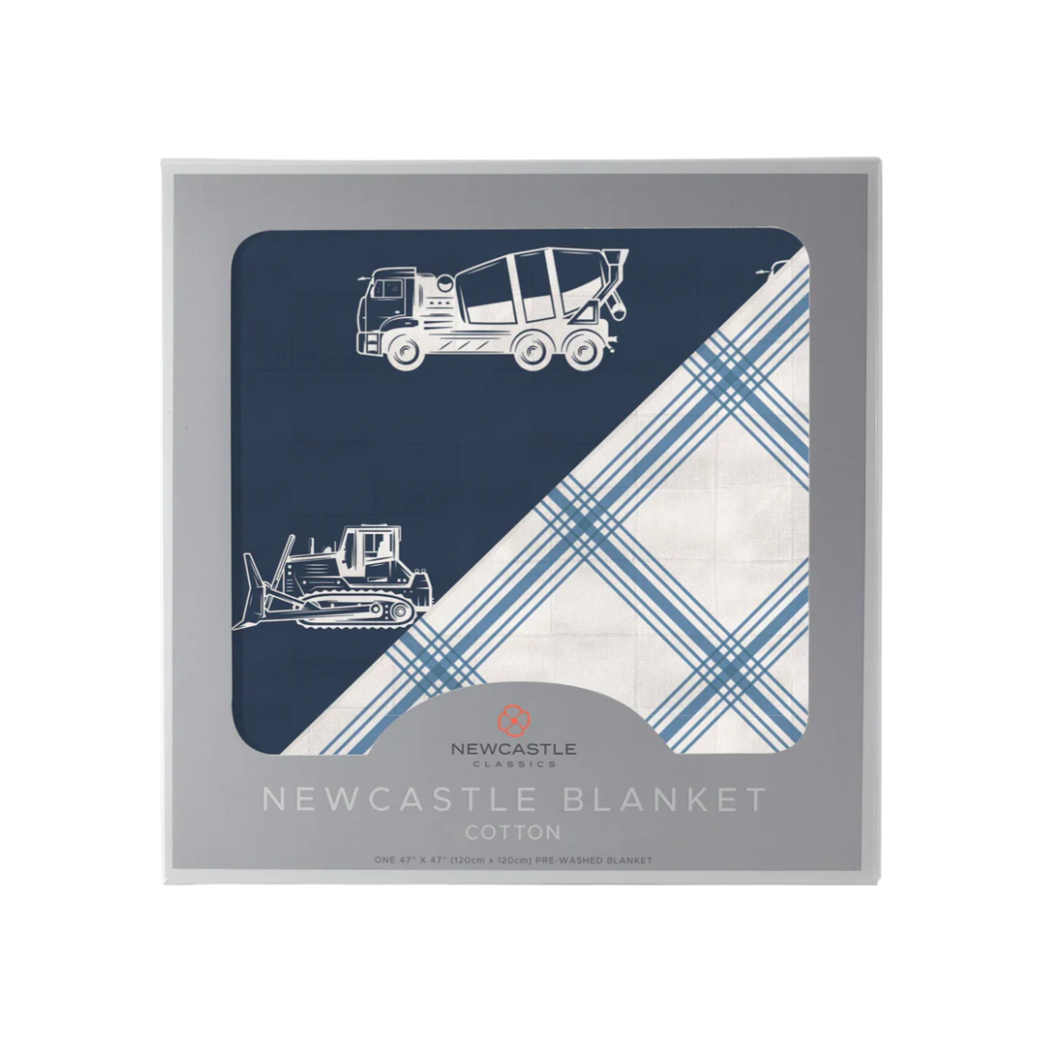 Newcastle Classics Cotton Muslin Blanket (Things that Go and Buffalo Check)