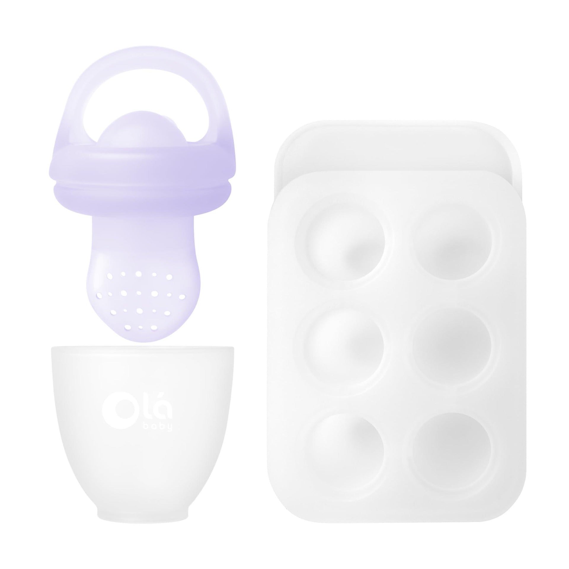 Olababy Silicone Food Feeder & Popsicle Set (Lilac)