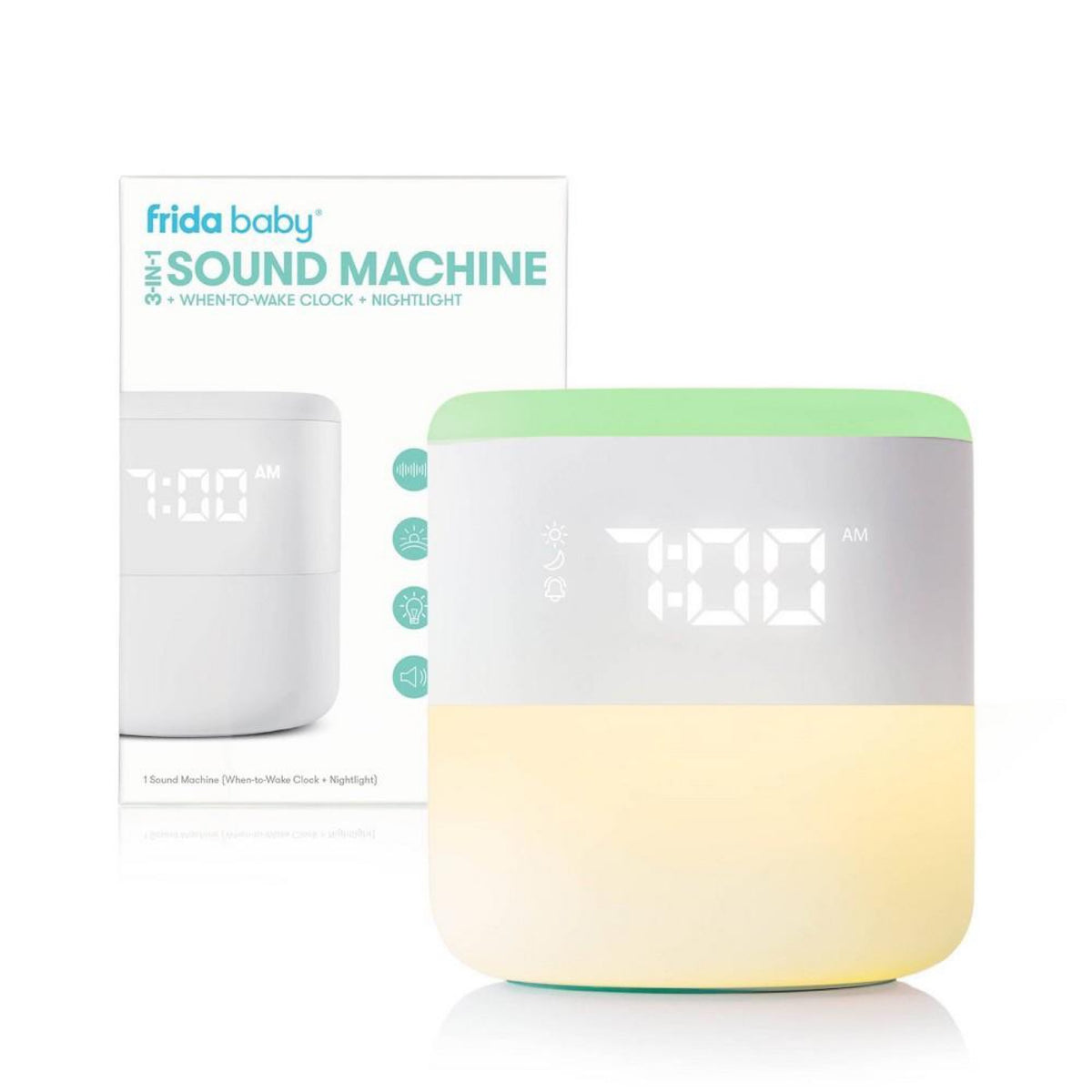 Fridababy - 3-in-1 Sound Machine with When-to-Wake Clock and Nightlight