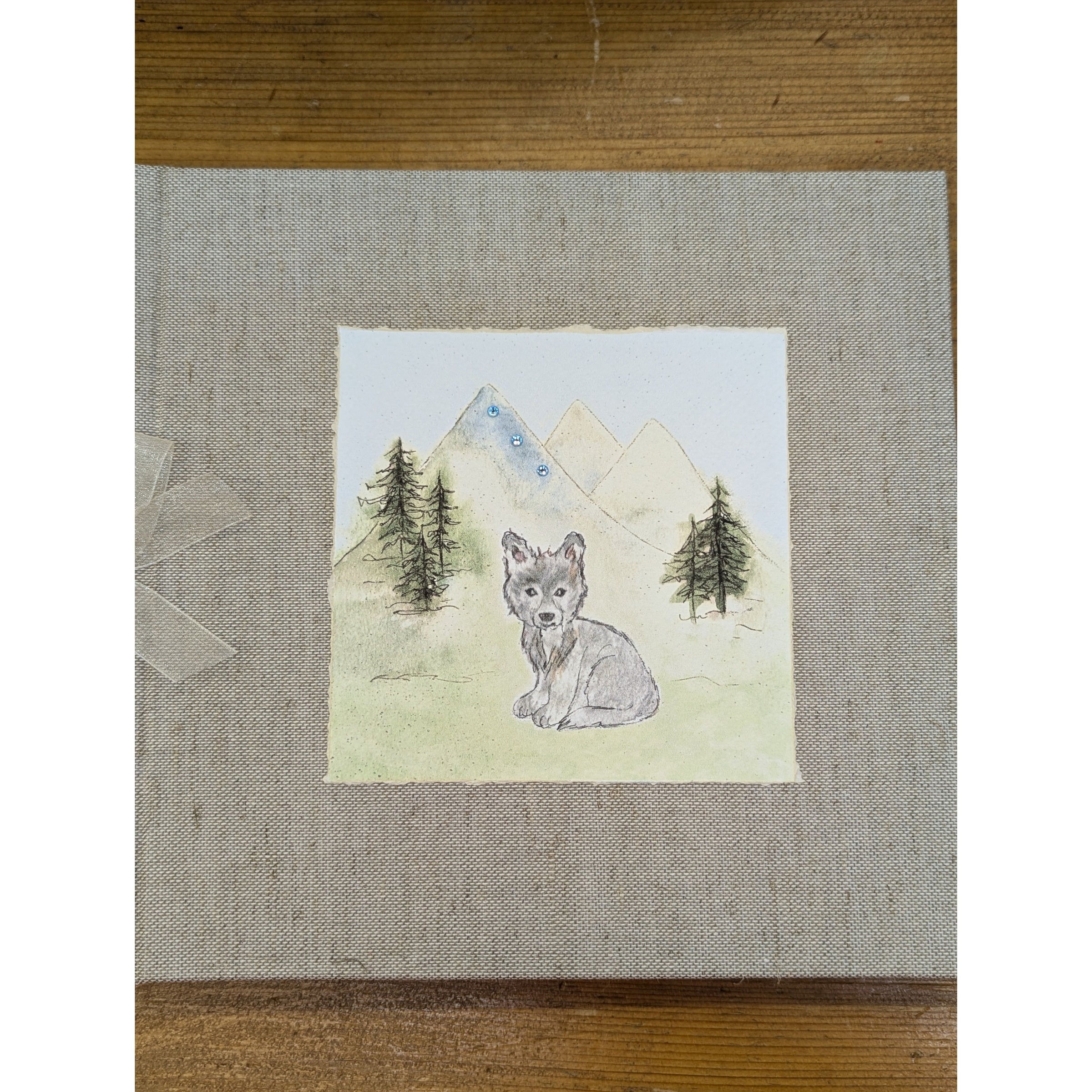 Hugs and Kisses Wolf Memory Book (Newborn-5th Birthday)