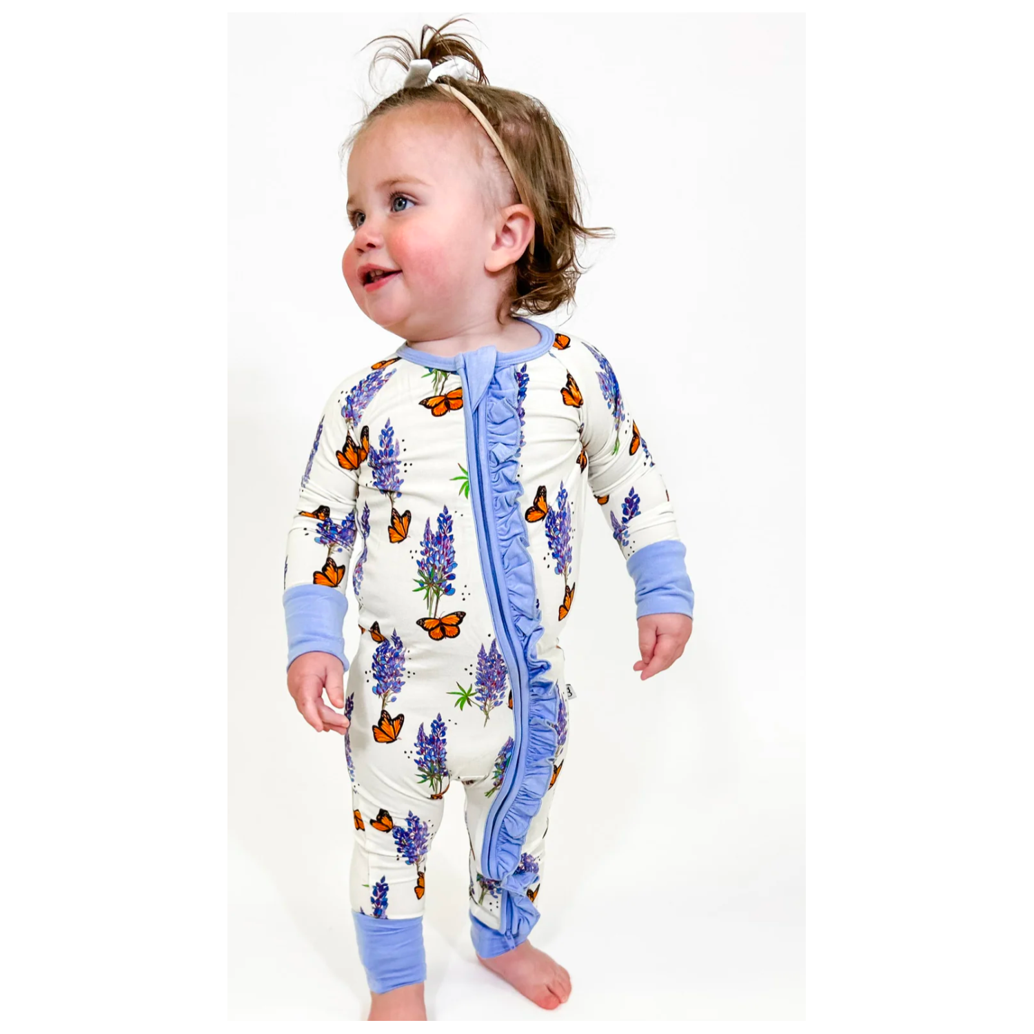 Goosies Bluebonnets & Butterflies Romper
