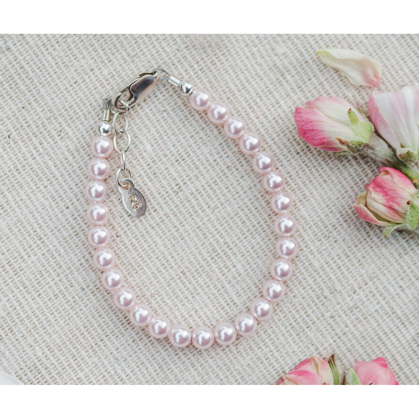 Cherished Moments Pink Pearl Sterling Silver Bracelet (1-5)