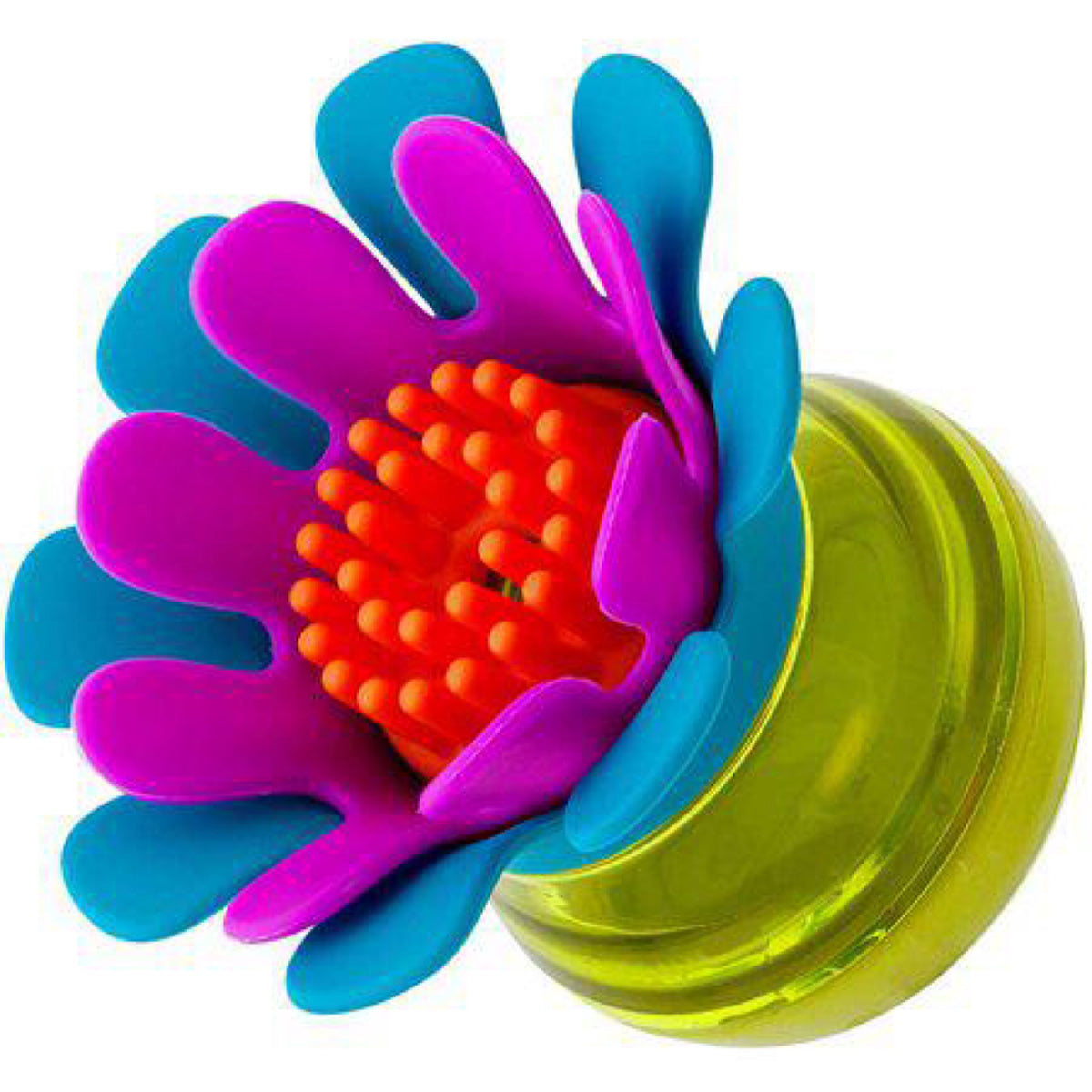 Boon Forb Mini Soap Dispensing Silicone Dish Brush Blue