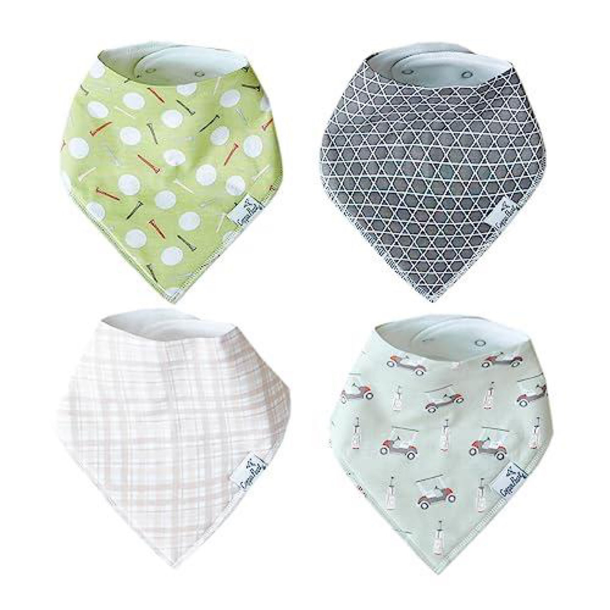 Copper Pearl Set of 4 Bandana Bibs (Bogey)