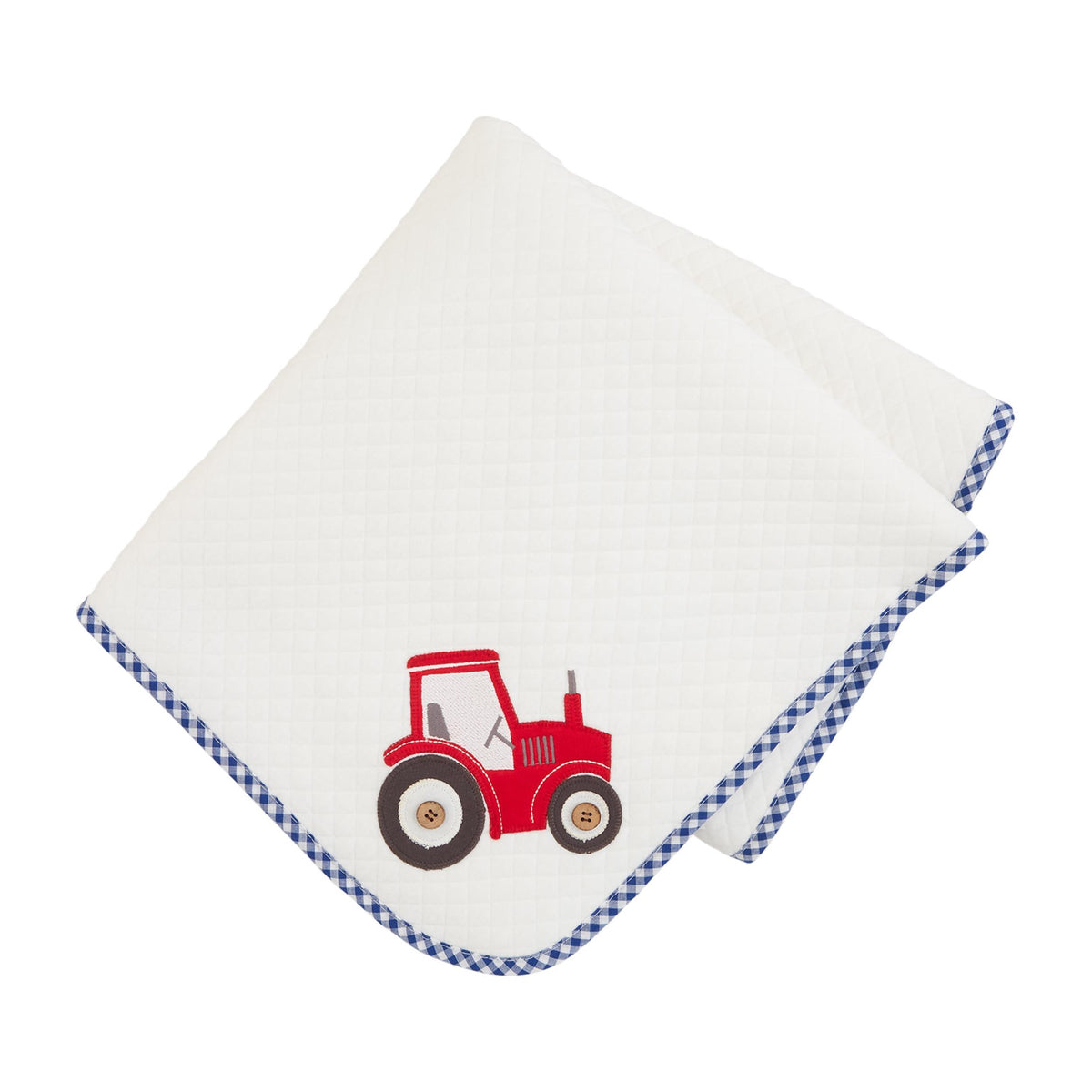 Mud Pie Kids Tractor Quilted Blanket