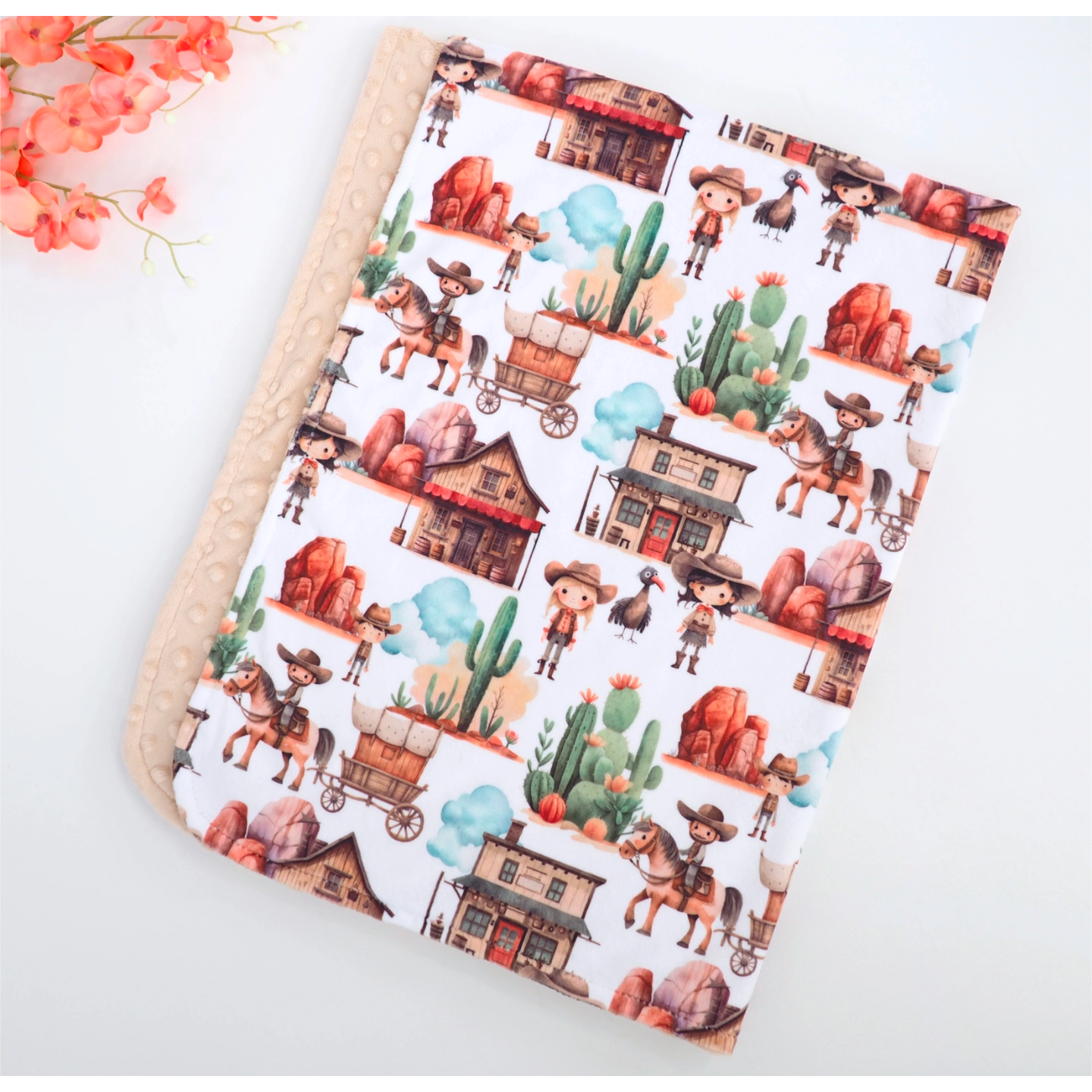 Honey Lemonade Minky Blanket (Wild West Adventure)