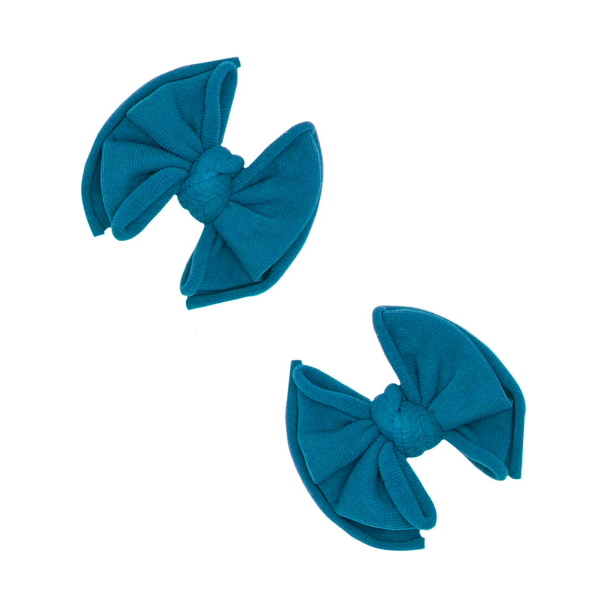 Baby Bling Bows- 2PK Fab Clips in Peacock