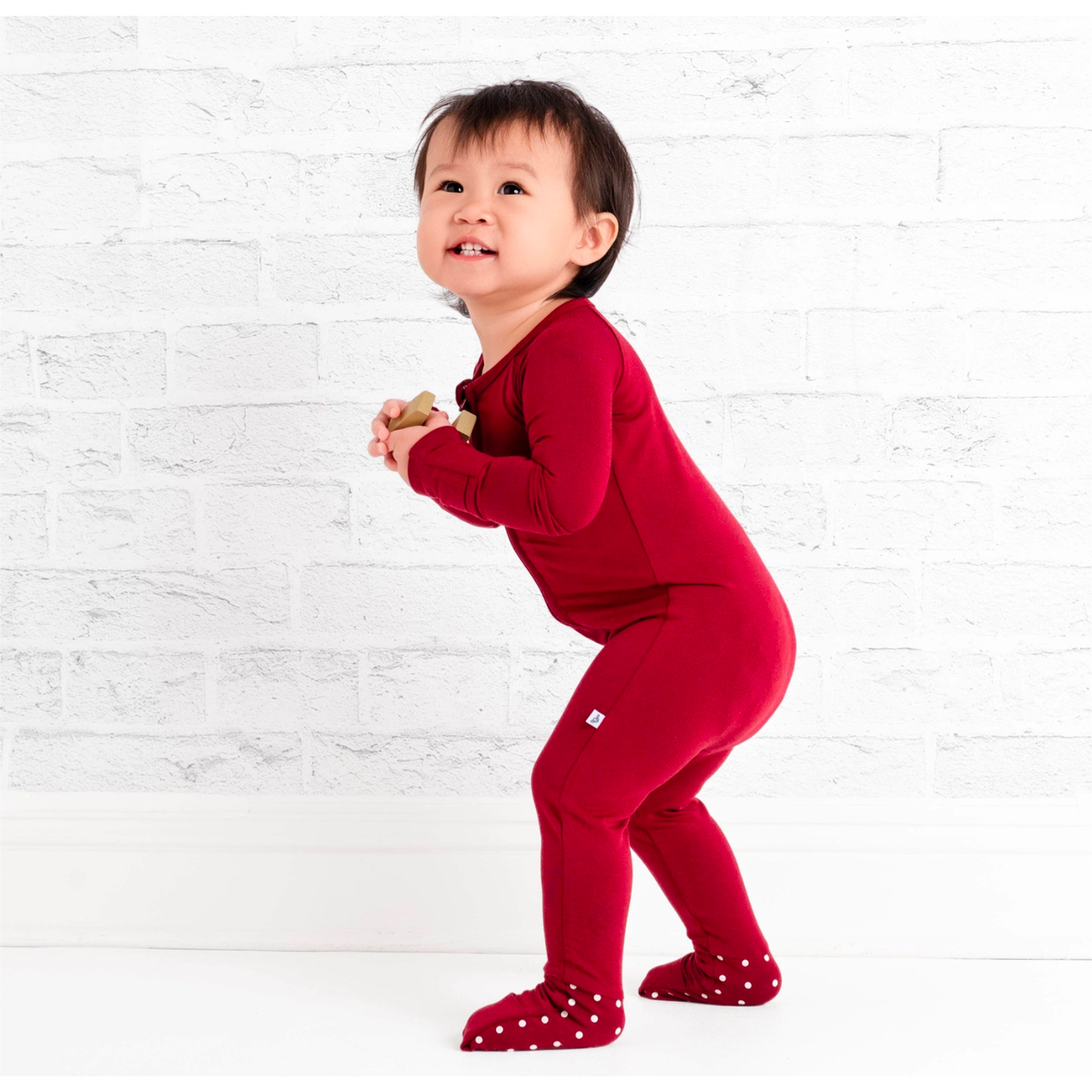 Jammie Sessions Solid Burgundy Romper