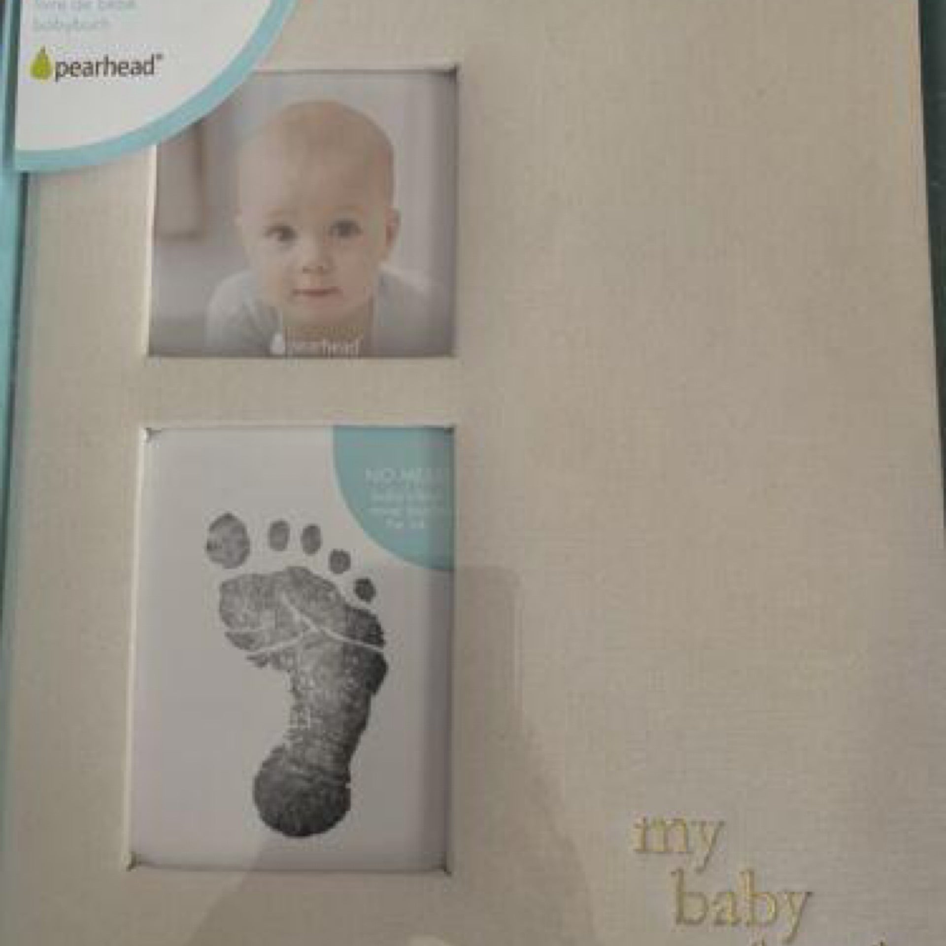 Pearhead Linen Baby Memory Book